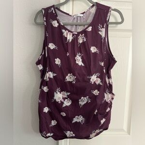 Maternity & postpartum nursing breastfeeding sleeveless tank top size large